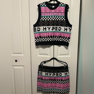 H&M skirt/vest sweater set